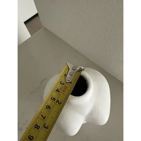 Vintage Women’s Figure Clay Vase White Statue 13” - Picture 4 of 7